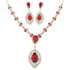 CLUSTER TEARDROP PENDANT NECKLACE SET